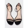 Black suede sandals