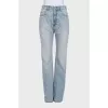 Light blue flared high-waisted jeans