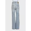 Light blue flared high-waisted jeans