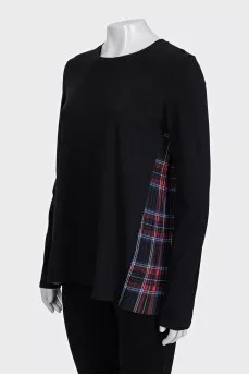 Black checkered long sleeve shirt