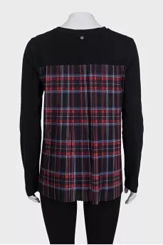Black checkered long sleeve shirt