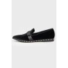 Velor loafers