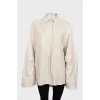 Beige oversized shirt