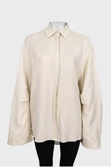 Beige oversized shirt