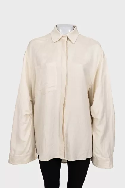 Beige oversized shirt