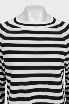 Black and white striped jumper