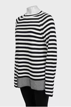 Black and white striped jumper