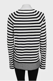 Black and white striped jumper