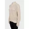 Beige cardigan decorated with sequins