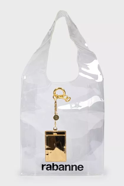Transparent shopper with decor