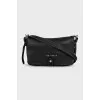 Rectangular leather bag with magnetic clasp