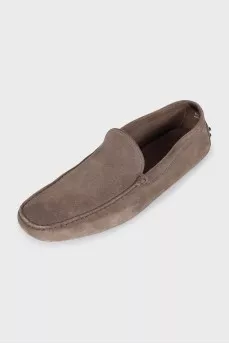 Мужские мокасины коричневого цвета из замши