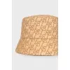 Straw Panama hat with embroidered logo