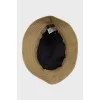 Green Panama hat without fastener