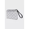 White floral print wallet with tag