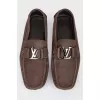 Men's leather brown loafers