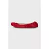 Red pony skin ballet flats