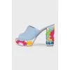 Blue Muriel mules
