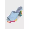 Blue Muriel mules