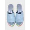 Blue Muriel mules