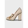 Marmont gold leather shoes