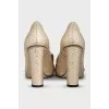 Marmont gold leather shoes