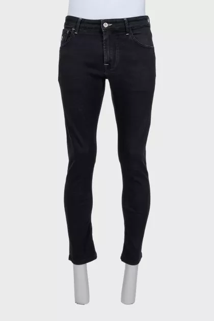Men's tapered mid-rise jeans