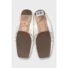 Woven leather moccasins