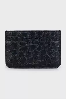 Crocodile leather cardholder