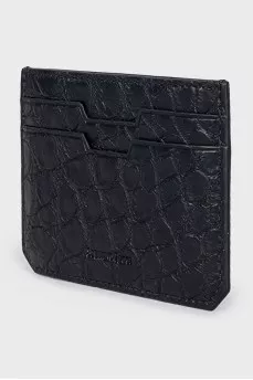 Crocodile leather cardholder