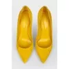 Mustard suede pumps
