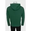 Men's green hoodie with print