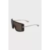 Brown sunglasses with gold temples