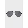 Black thin frame aviator sunglasses