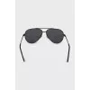 Black thin frame aviator sunglasses