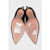 Черные туфли из замши Bow Tie