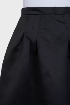 Black midi skirt with a zipper