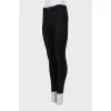 Чорні джинси skinny fit із замшевими вставками