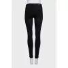 Чорні джинси skinny fit із замшевими вставками