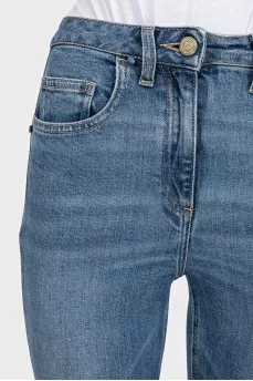 Skinny jeans with a distressed effect