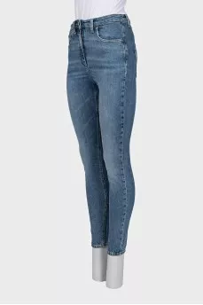Skinny jeans with a distressed effect