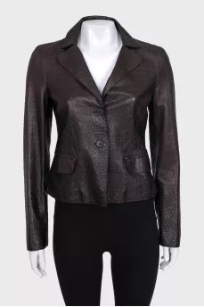 Vintage brown leather jacket