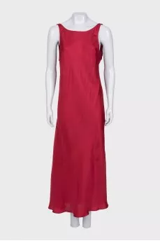 Sleeveless backless silk dress