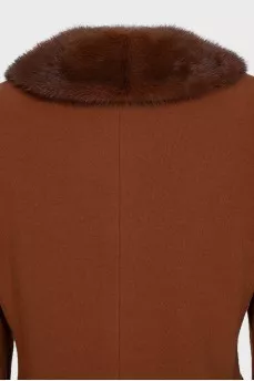 Vintage cropped coat with fur