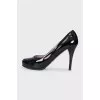 Patent leather black shoes