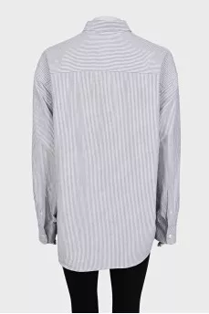 Gray oversized striped shirt