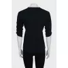 Black T-shirt with 3/4 sleeves