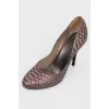 Reptile embossed shoes