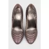 Reptile embossed shoes