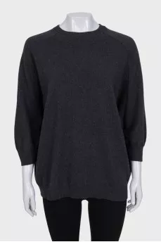 Gray cashmere jumper
